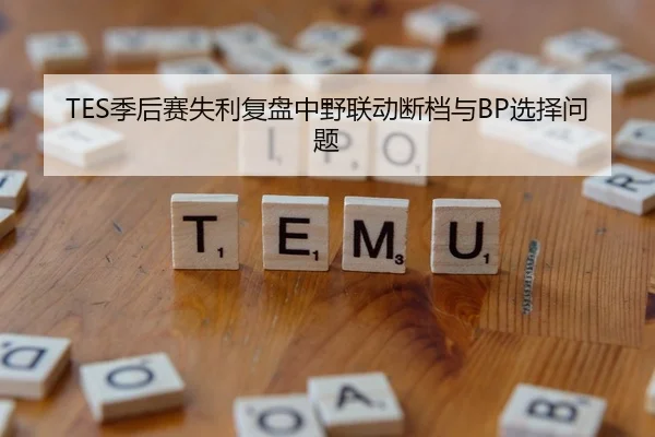 TES季后赛失利复盘中野联动断档与BP选择问题